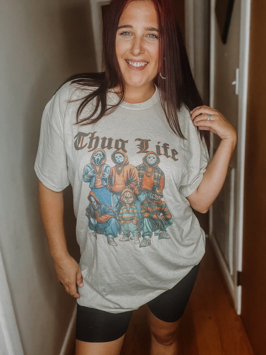 Thug Life horror guys-Vintage Tee