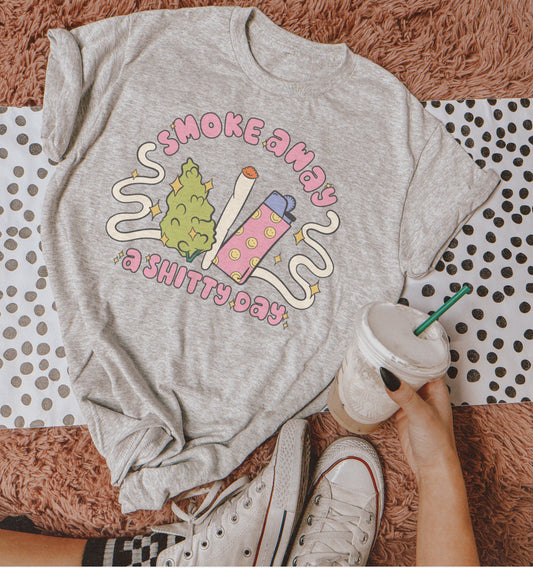 Smoke away-graphic tee