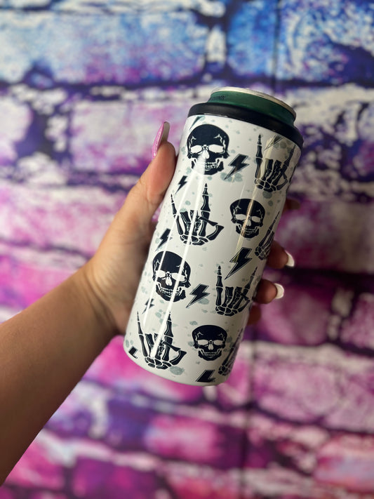 Skelly-skinny can koozie