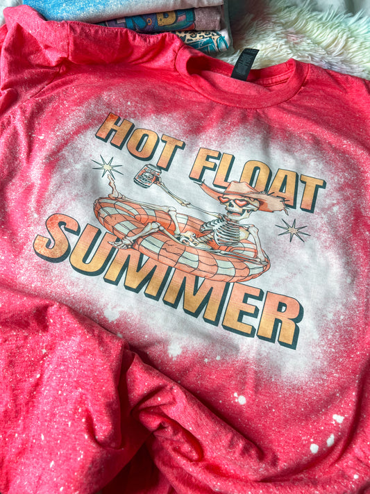 Hot float summer-Bleached tee