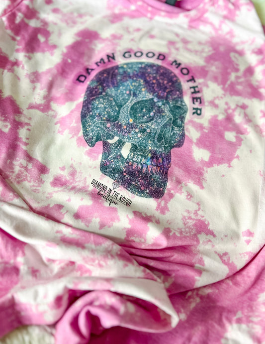 Damn good mother-Acid wash tee